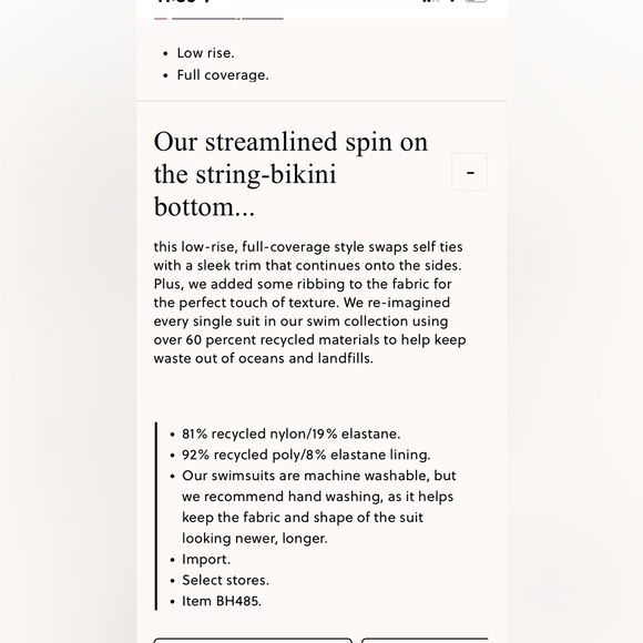 J Crew Ribbed Trim Lo Rise Hipster Full Coverage Bikini Bottom Blue XL(16) NWT - Picture 3 of 7